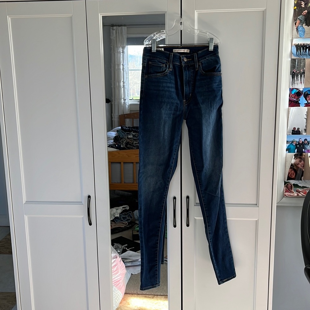 Levi’s Dark Blue Mile High Skinny Jeans